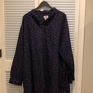 Harbor Bay 6XLT Long Sleeve Floral Shirt.
